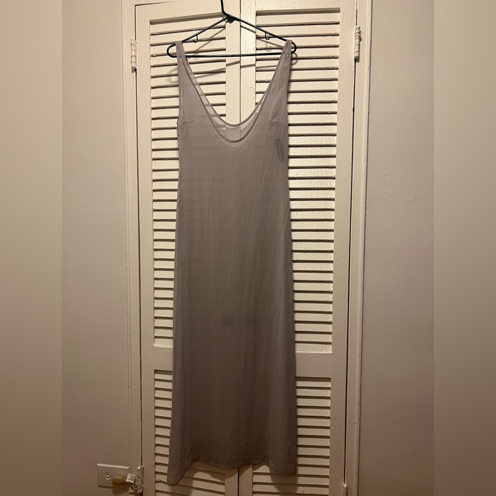 Lioness Sheer Grey Maxi Dress